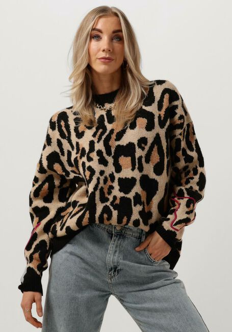 Braune ALIX THE LABEL Pullover LADIES KNITTED JAGUAR PULLOVER - large