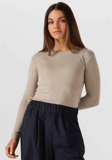 Beige WITHBLACK Top WBLJOSEFINE LS TEE - large