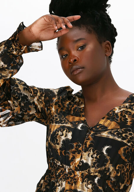 Braune SCOTCH & SODA Minikleid PRINTED LONG-SLEEVED MINI-DRES - large