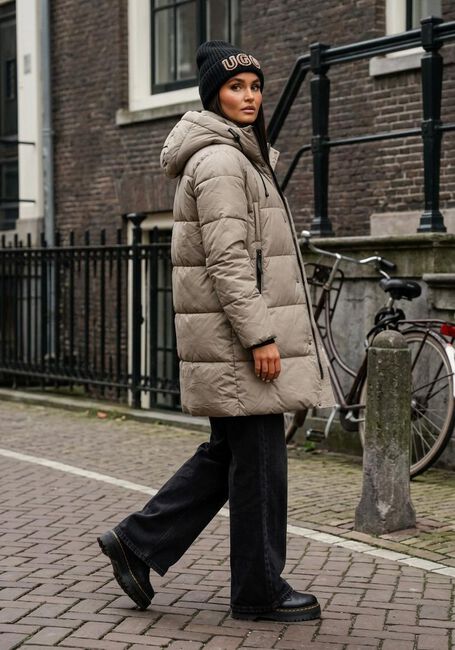 Taupe WITHBLACK Wattierte Jack WBLABBY 3/4 PUFFER JACKET - large