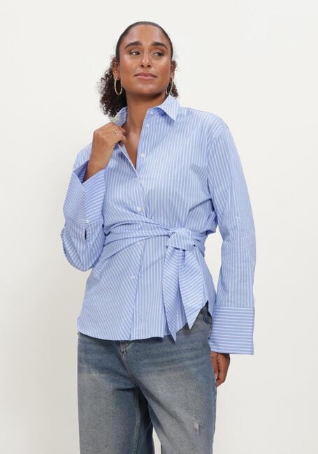 Hellblau NEO NOIR Blusen HELISA STRIPE SHIRT - large