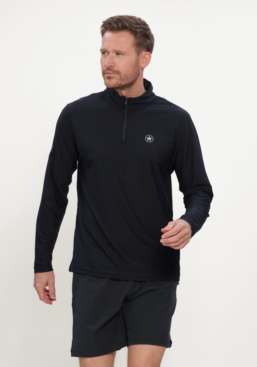Dunkelblau AIRFORCE Pullover & Cardigans PARKER QUARTER ZIP SPORT SHIRT - large