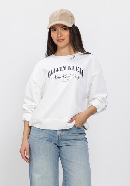 Wei&szlig;e CALVIN KLEIN Pullover LOGO GRAPHIC CREWNECK SWEATSHIRT - large