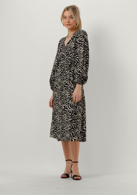 Schwarze OBJECT Midikleid OBJLEONORA L/S WRAP MIDI DRESS - large