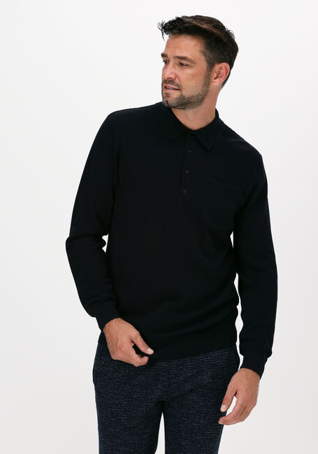 Blaue SCOTCH & SODA Polo-Shirt 163985 - KNITTED LONG-SLEEVE P - large