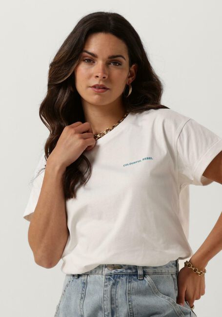 Weiße COLOURFUL REBEL T-shirt SUMMER ESSENCE BOXY TEE - large