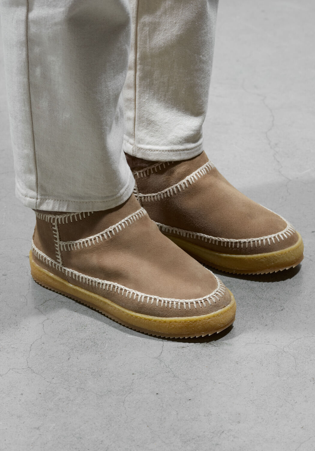 Taupe LAIDBACKLONDON Winterstiefel NYUKI LOW CROCHET - medium