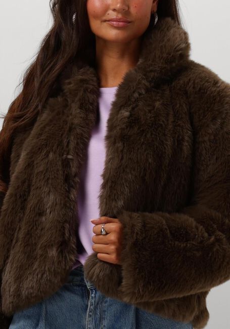 Taupe MODSTRÖM Fake-Fur-Jack LOUISAMD JACKET - large