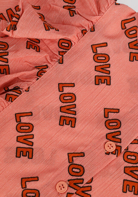 Hell-Pink CARLIJNQ T-shirt LOVE - BLOUSE RUFFLED LONGSLEEVE - large