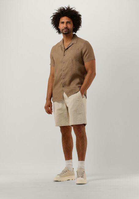 Braune DSTREZZED Casual-Oberhemd RESORT SHIRT LINEN - large