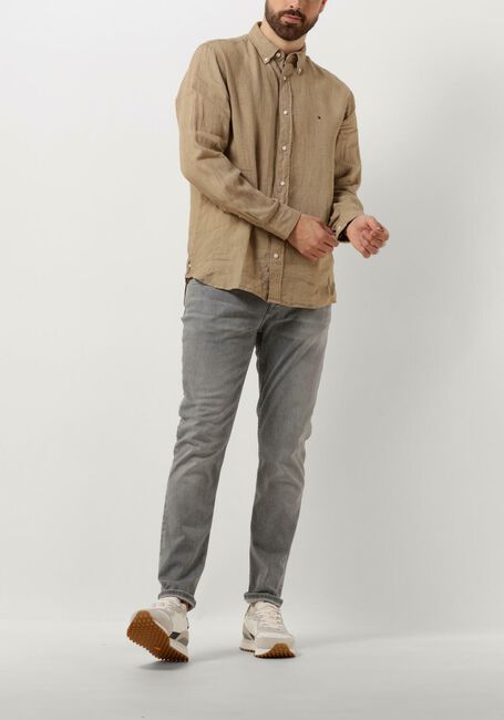 Beige TOMMY HILFIGER Casual-Oberhemd PIGMENT DYED LI SOLID RF SHIRT - large