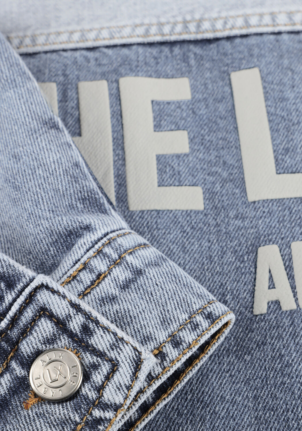 Hellblau ALIX THE LABEL Jeansjacke LADIES WOVEN MIX DENIM BLOUSE - large