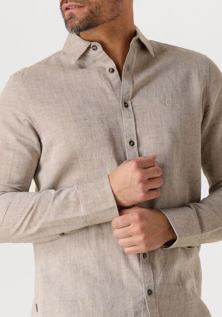 Sand PME LEGEND Casual-Oberhemd LONG SLEEVE SHIRT COTTON LINEN 2 TONE - large