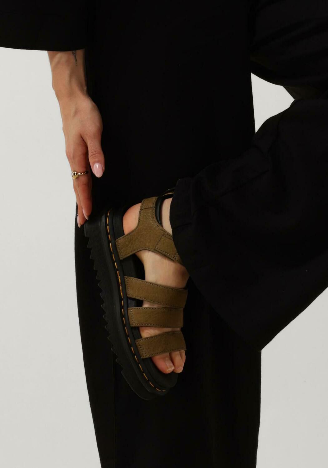 Gr&uuml;ne DR MARTENS Flache Sandalen BLAIRE - large