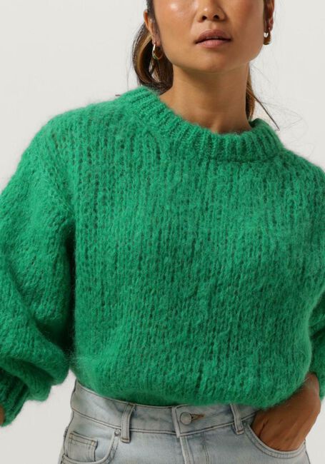 Grüne AMERICAN DREAMS Pullover LEONNIE ALPACA PULLOVER - large