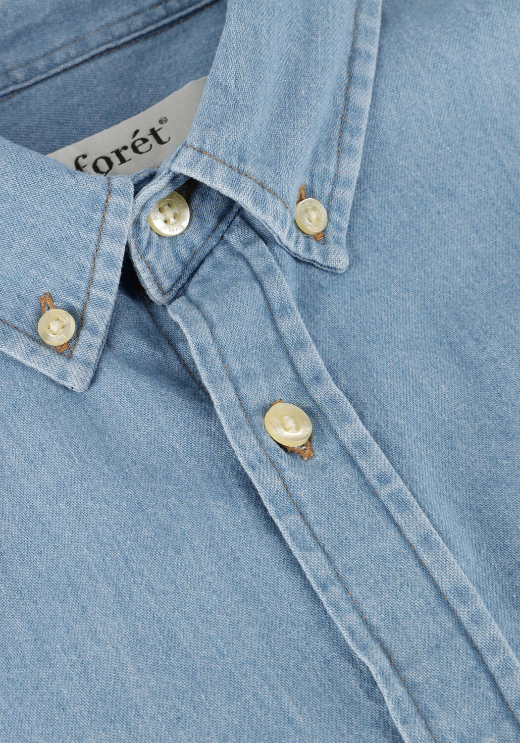 Hellblau FOR&Eacute;T Casual-Oberhemd HORNET CHAMBRAY SHIRT - large