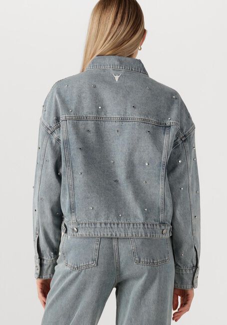 Blaue ALIX THE LABEL Jeansjacke LADIES WOVEN EMBELLISHED DENIM JACKET - large