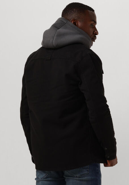 Schwarze PUREWHITE Overshirt TWILL OVERSHIRT WITH ZIPPER AND TWO FRONT POCKETS - large