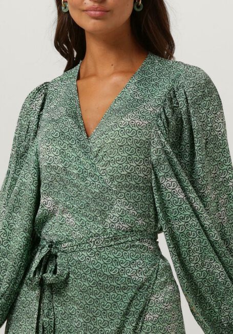 Grüne SISSEL EDELBO Maxikleid ZELDA WRAP DRESS - large