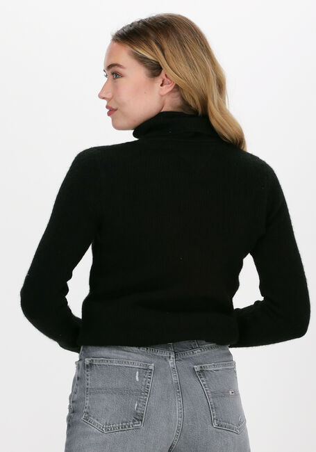 Schwarze TOMMY JEANS Rollkragenpullover TJW TINY TOMMY 2 RIB TURTLENEC - large