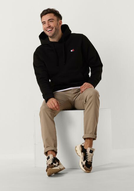 Schwarze TOMMY JEANS Sweatshirt TJM REG BADGE HOODIE EXT - large