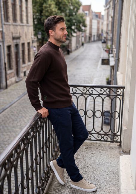 Braune DSTREZZED Pullover DS_PERCY MOCKNECK - large