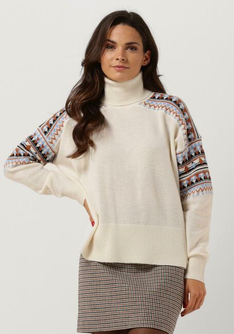 Nicht-gerade weiss SCOTCH & SODA Rollkragenpullover FAIR ISLE ROLL NECK WOOL-BLEND PULLOVER - large