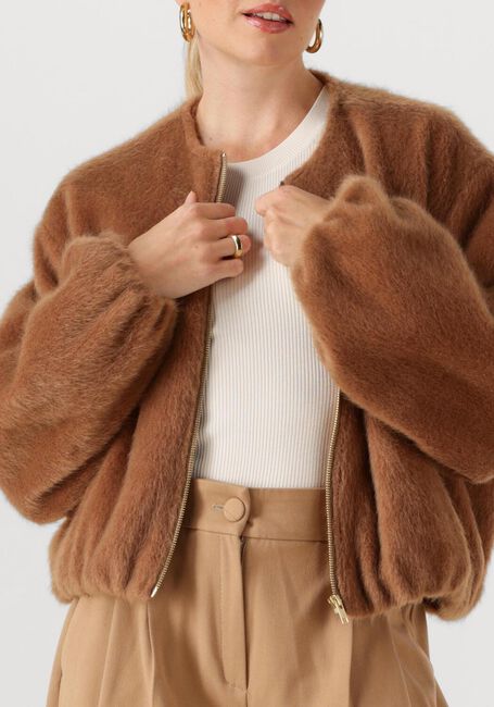Braune OMODA ATELIER Fake-Fur-Jack OM-JANE JACKET - large