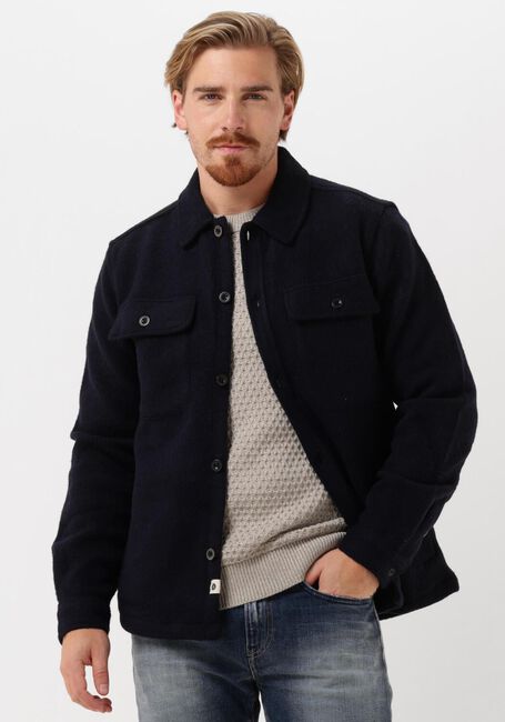 Dunkelblau ANERKJENDT Overshirt AKLION BOILED WOOL OVERSHIRT - large