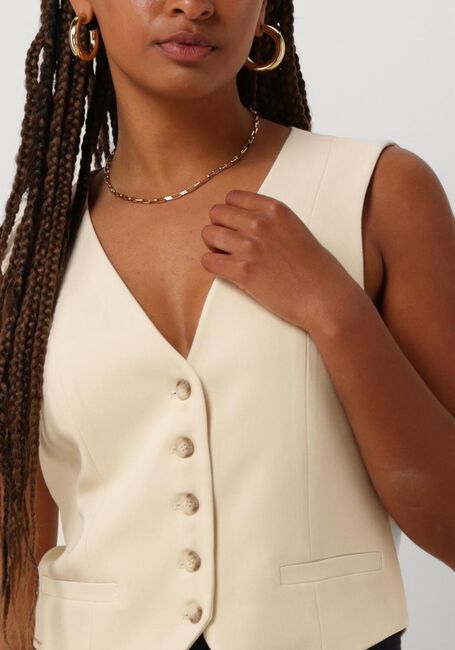 Beige SELECTED FEMME Gilet SLFRITA VEST BIRCH - large