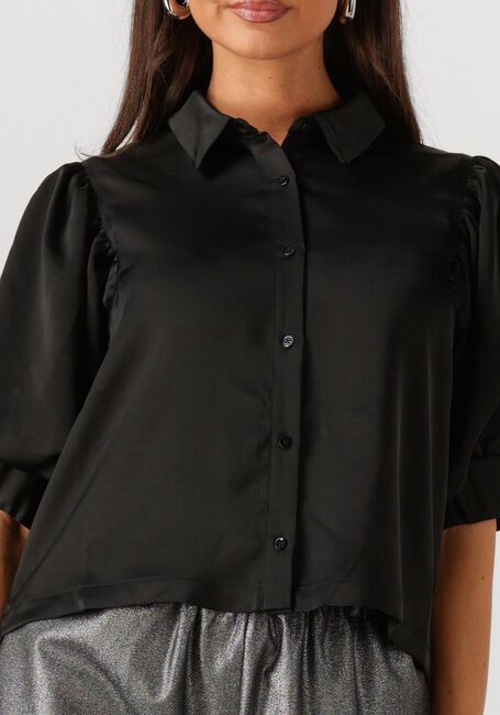 Schwarze NEO NOIR Top ETTA HEAVY SATEEN SHIRT - large