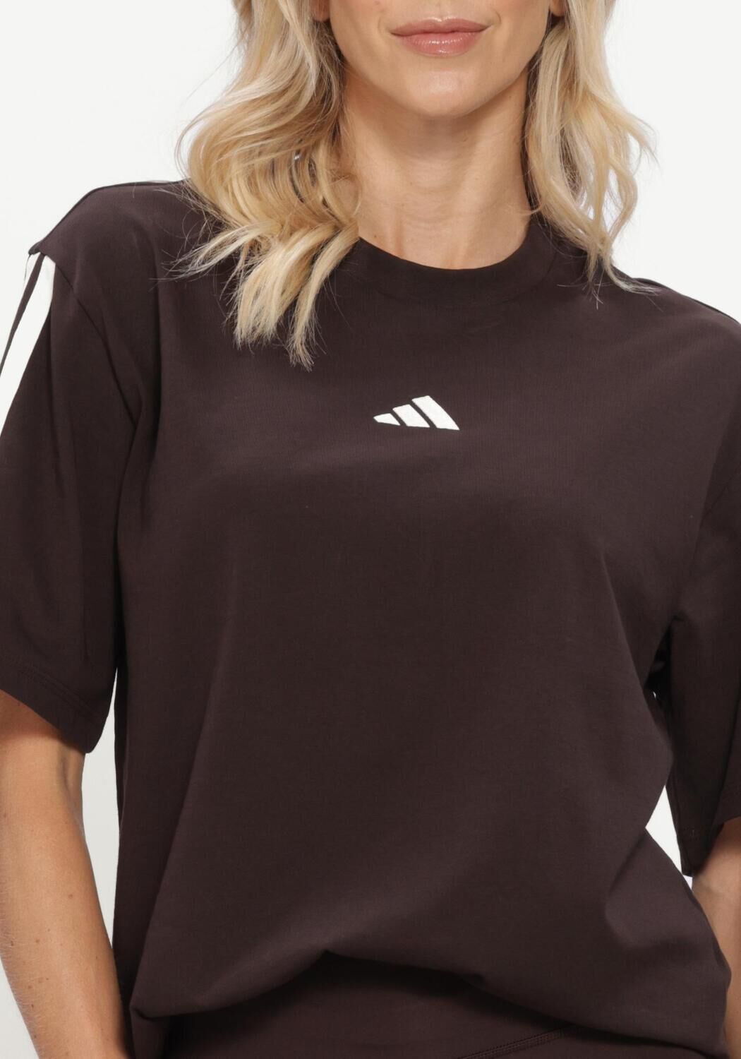 Braune ADIDAS T-shirt W 3S SJ BF T - large