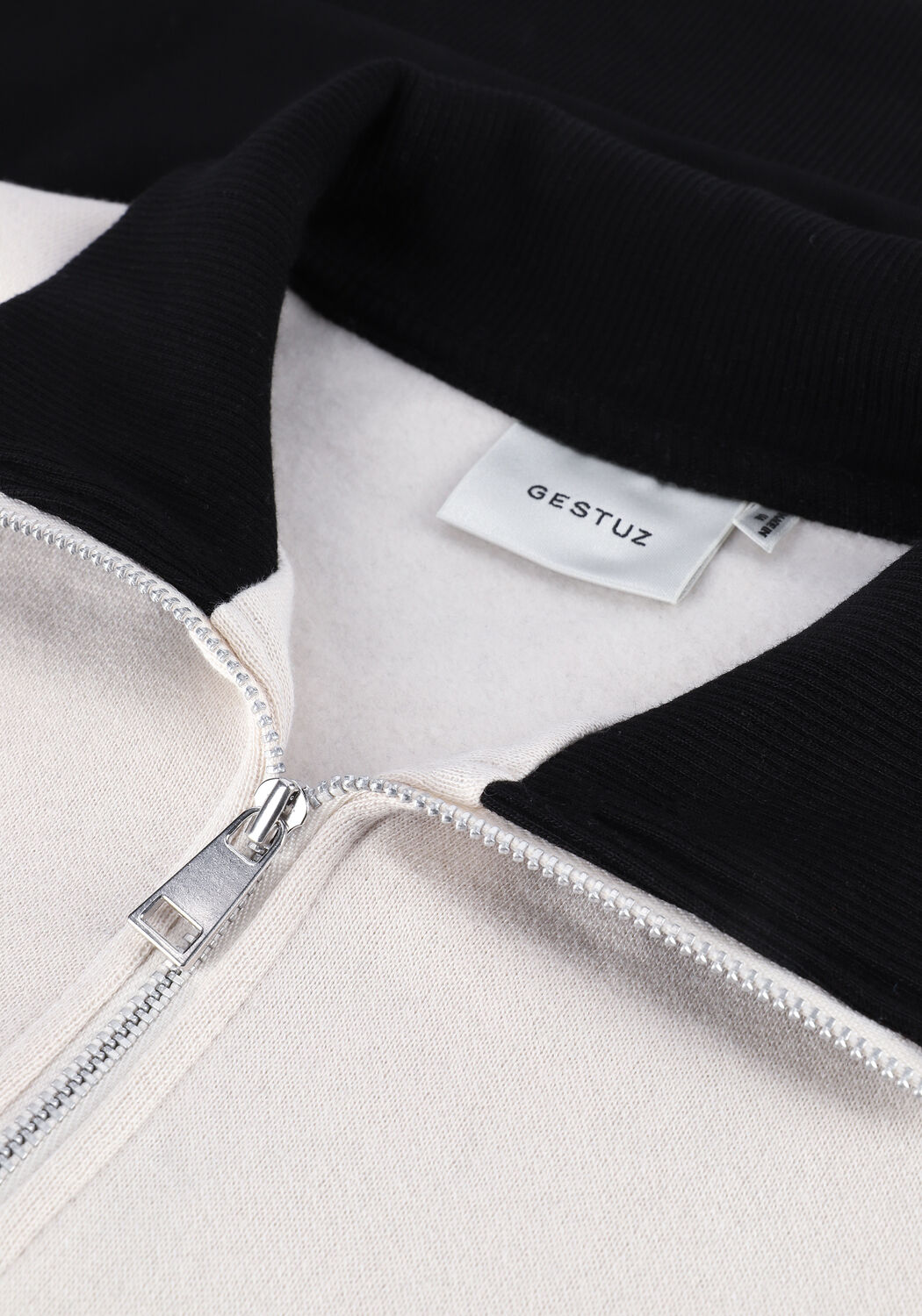 Schwarze GESTUZ Sweatshirt HELLEN GZ CB ZIPPER PULLOVER - large