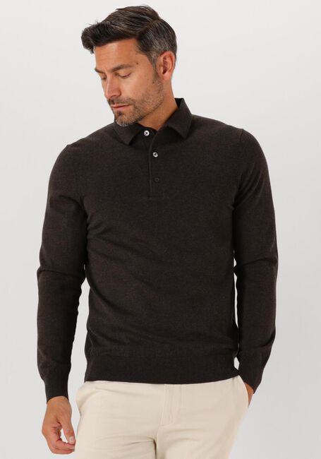 Schwarze PROFUOMO Polo-Shirt POLO ONEPIECE LS - large