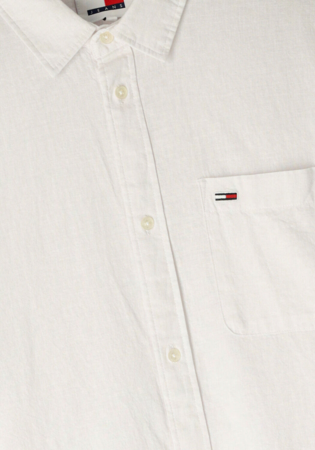 Wei&szlig;e TOMMY JEANS Casual-Oberhemd TJM REG LINEN BLEND SHIRT - large