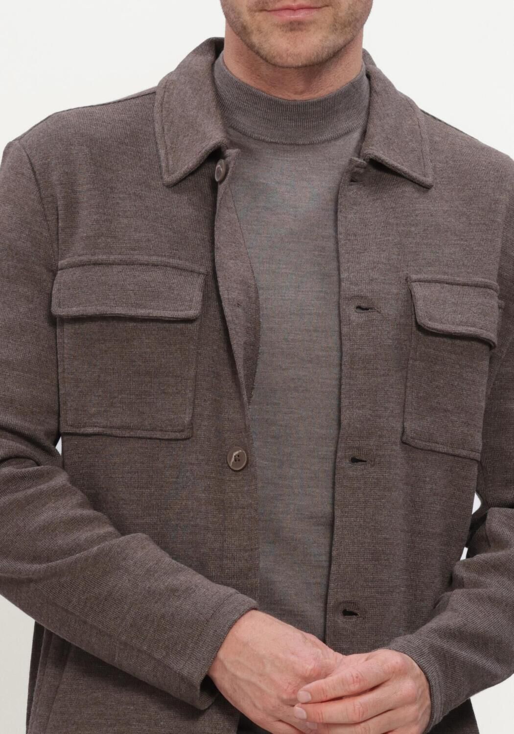 Braune STEFANO LAURAN Overshirt OVERSHIRT - large