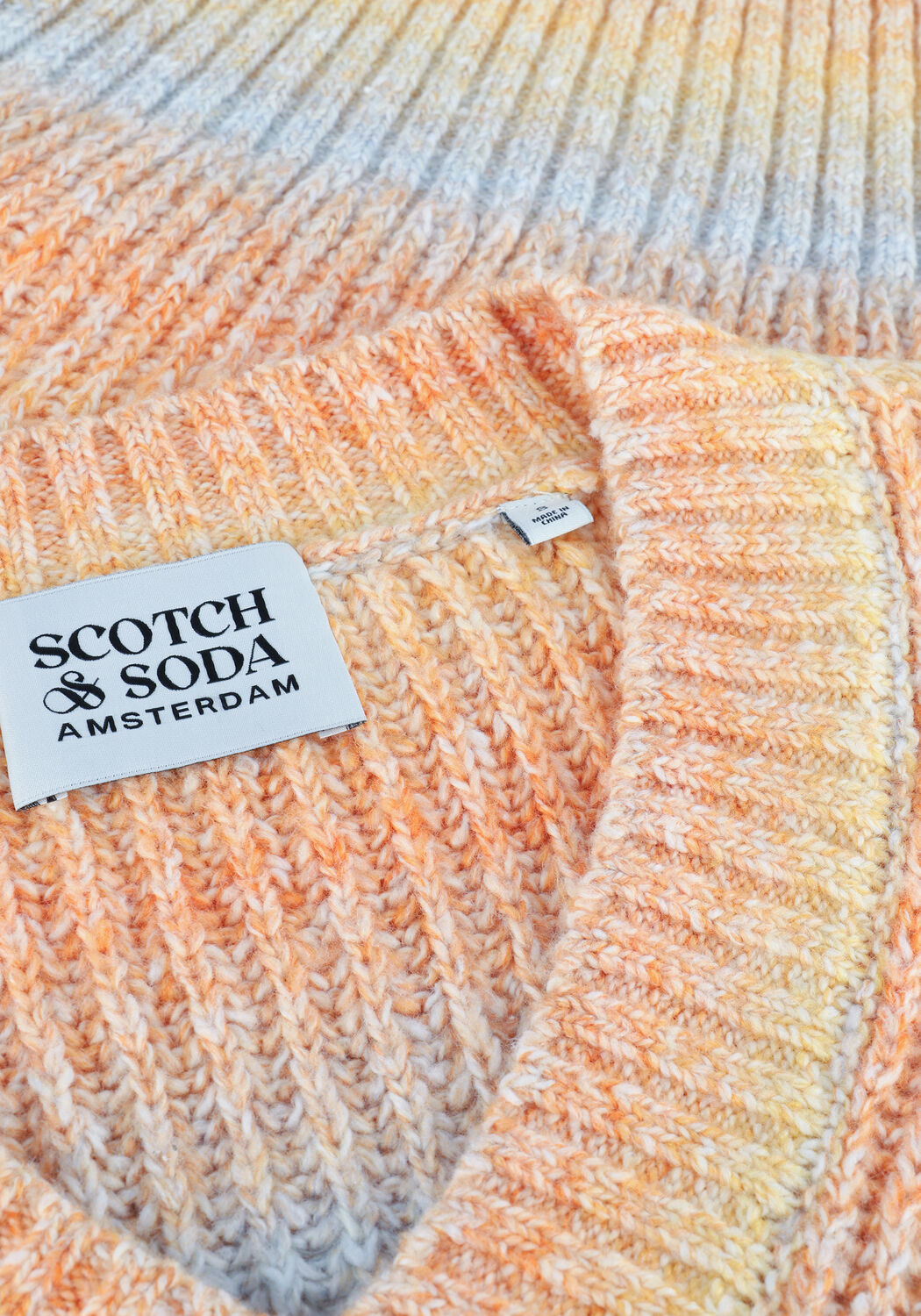 Mehrfarbige/Bunte SCOTCH & SODA Pullover V NECK GRADIENT SWEATER - large