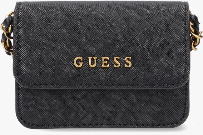 Schwarze GUESS Portemonnaie CARD HOLDER CHAIN HOLDALL - large