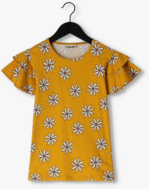 Ocker CARLIJNQ T-shirt FLOWER - RUFFLED SHIRT - large