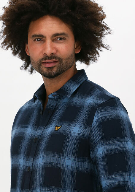 Blaue PME LEGEND Casual-Oberhemd LONG SLEEVE SHIRT TWILL CHECK - large