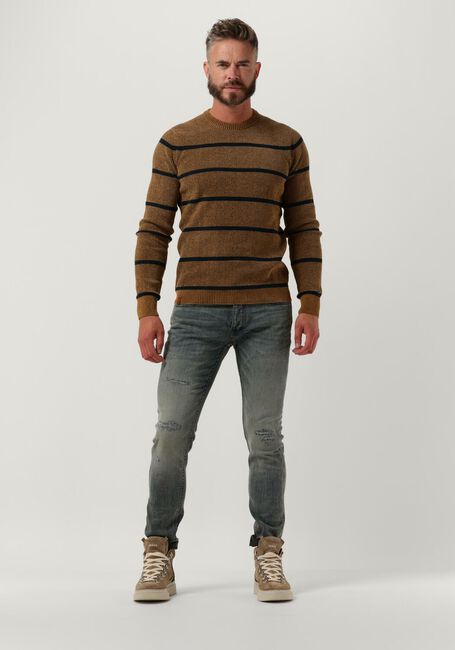 Camelfarbene CAST IRON Pullover R-NECK REGULAR FIT CHENILLE COTTON PLATED - large