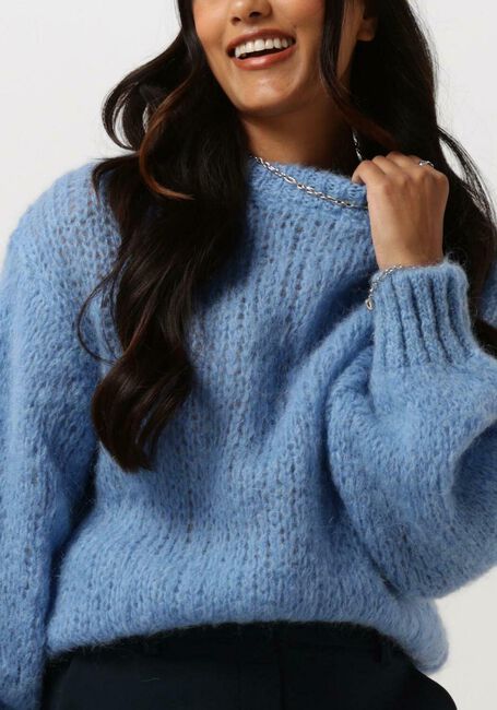 Hellblau AMERICAN DREAMS Pullover LEONNIE ALPACA PULLOVER - large