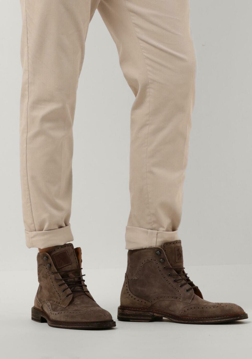 Taupe FLORIS VAN BOMMEL Schn&uuml;rboots SFM-80035 - large