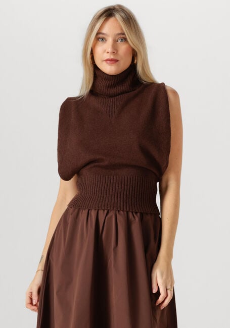 Braune ROUGE EDIT Pullover ROUCLEO ROLL NECK KNIT WEST - large