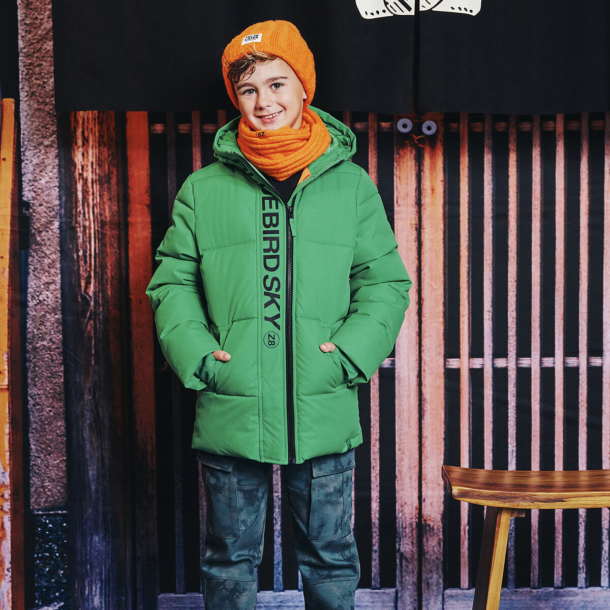 Gr&uuml;ne Z8 Wattierte Jack ROLAND - large