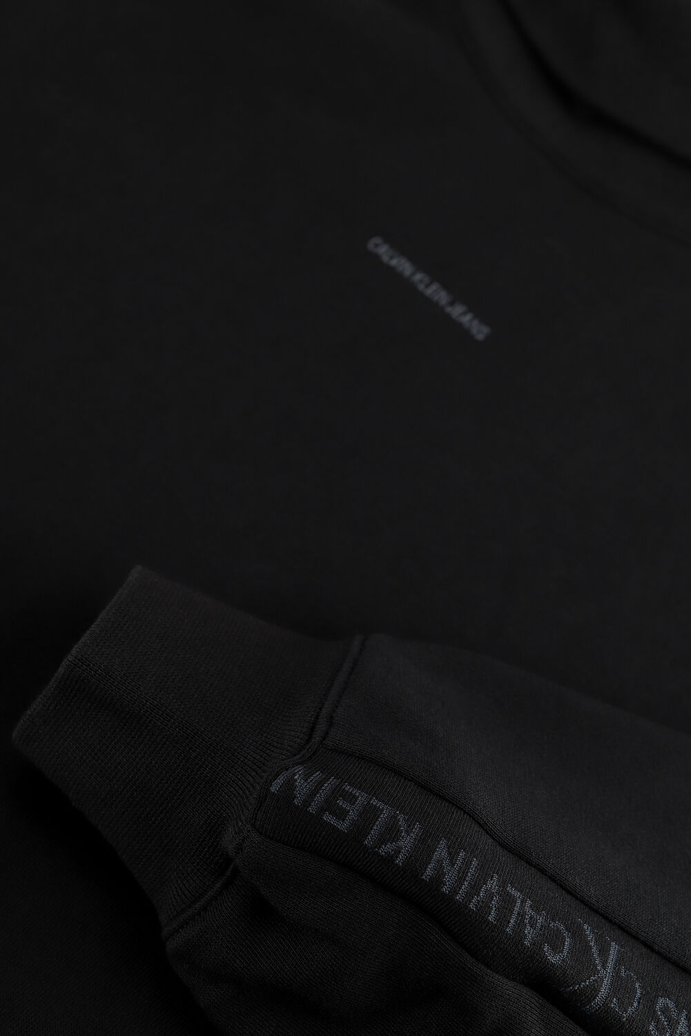 Schwarze CALVIN KLEIN Rollkragenpullover LOGO TRIM ROLL NECK - large