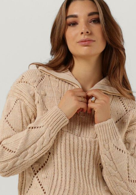 Beige OBJECT Pullover KELLY L/S KNIT PULLOVER - large