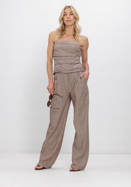 Taupe CO'COUTURE Top JIHOCC STRIPE TUBE TOP - large