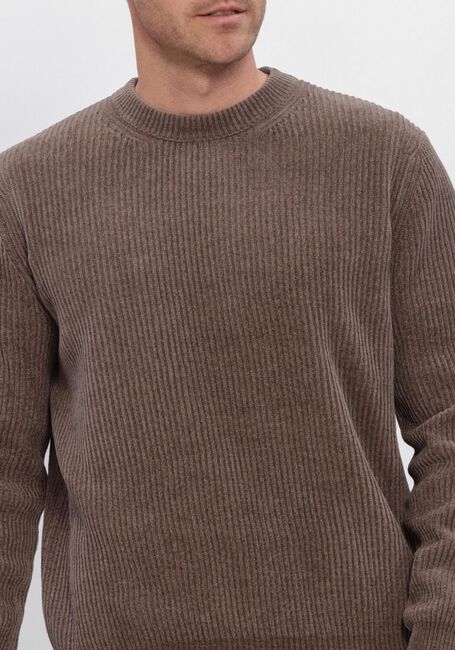 Braune PROFUOMO Pullover CHENILLE RIB - large