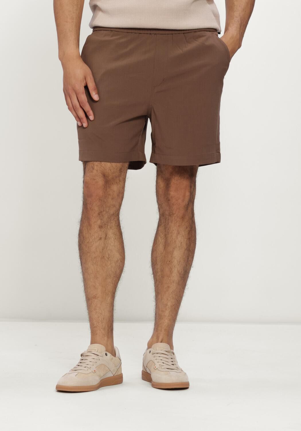 Braune PLAIN Kurze Hose TURIPL SHORTS - large